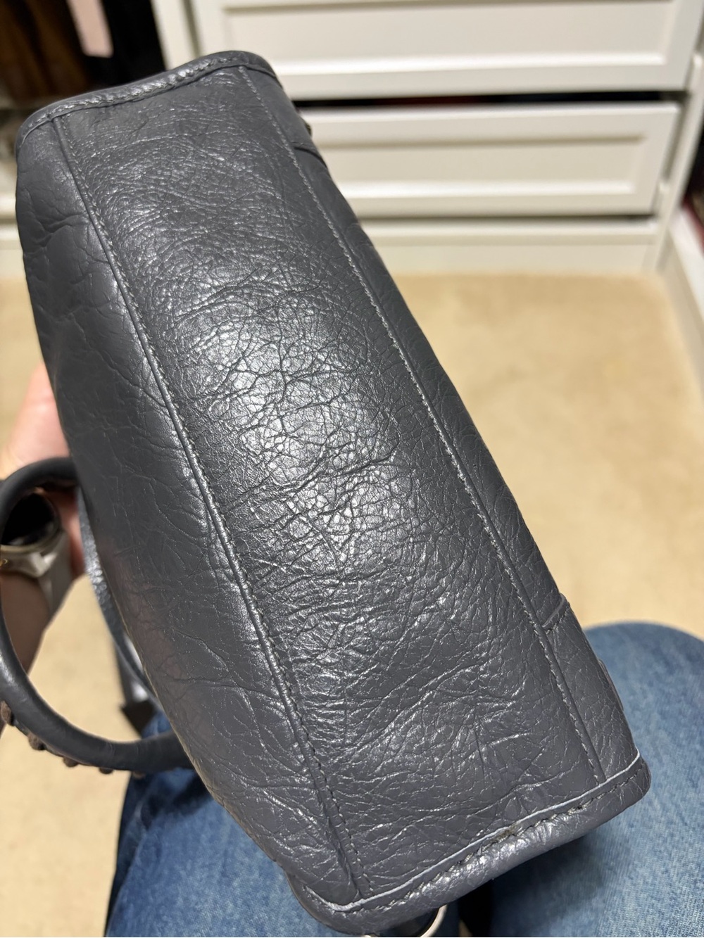 Balenciaga Classic City Mini Leather Satchel in Dark Gray - Picture 4 of 8